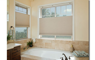 Norman Window Shades - Honeycomb Cellular Shades Perfect for Bathrooms