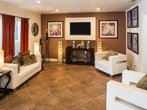 neutral trim colors - modern living room