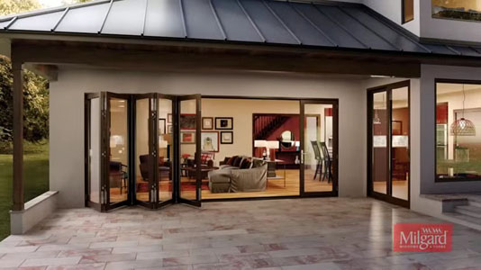 milgard moving glass walls - bi-fold glass door panels