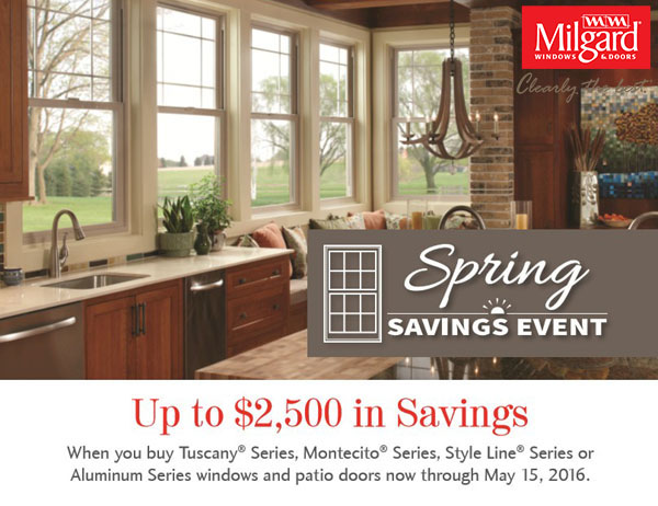 Milgard Windows Doors Sale - Spring Savings Rebate up to $2500