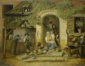 Hunter's Dwelling - Oil- 1826 by Henri Voordecker-450