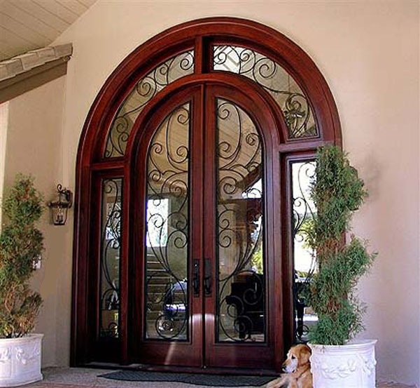 Affinity custom wood doors with sidelights