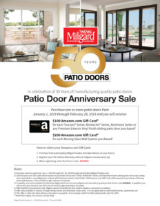 Milgard Patio Door Promo